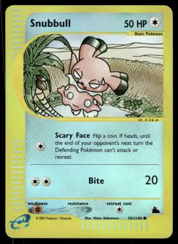 Pokemon Cards Snubbull 101/144 Reverse Holo Skyridge Common NM - Image 1