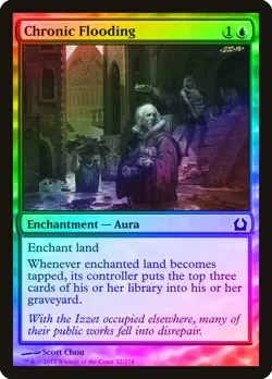 Chronic Flooding FOIL Return to Ravnica NM Blue Common MAGIC MTG CARD ABUGames - Image 1