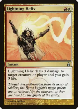 Lightning Helix Ravnica: City of Guilds NM White Red Uncommon CARD ABUGames - Image 1