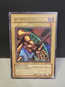 Vintage Yu-Gi-Oh TCG Left Arm Of The Forbidden One LOB-123 Super Rare Holo Card - Image 1