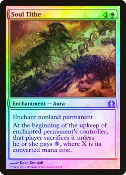 Soul Tithe FOIL Return to Ravnica NM White Uncommon MAGIC MTG CARD ABUGames - Image 1