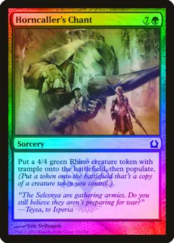 Horncaller's Chant FOIL Return to Ravnica NM Green Common MAGIC CARD ABUGames - Image 1