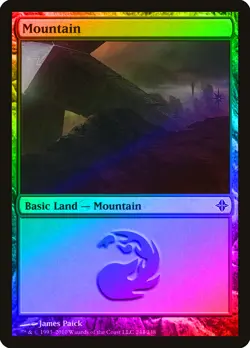 Mountain (244) FOIL Rise of the Eldrazi NM Basic Land MAGIC MTG CARD ABUGames - Image 1