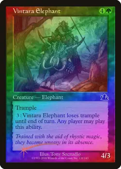Vintara Elephant FOIL Prophecy NM Green Common MAGIC GATHERING CARD ABUGames - Image 1