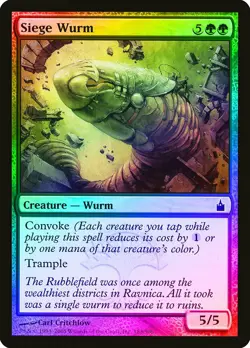 Siege Wurm FOIL Ravnica: City of Guilds NM Green Common MAGIC CARD ABUGames - Image 1