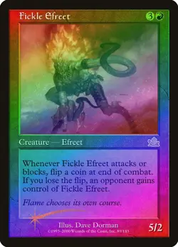 Fickle Efreet FOIL Prophecy PLD Red Rare MAGIC THE GATHERING CARD ABUGames - Image 1