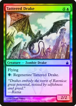 Tattered Drake FOIL Ravnica: City of Guilds NM Blue Common MAGIC CARD ABUGames - Image 1