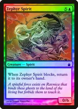 Zephyr Spirit FOIL Ravnica: City of Guilds NM Blue Common MAGIC CARD ABUGames - Image 1