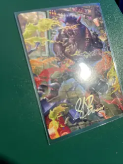 MTG Bebop, Porcine Punk #52/54 (Gold-Stamped Signature) TMNT Art Series NM - Image 5