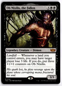 Ob Nixilis, the Fallen NM TDC Commander: Tarkir: Dragonstorm MTG - Image 1
