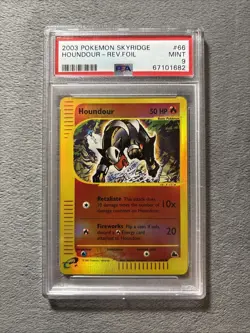 PSA 9 Houndour 66/144 #66 Reverse Holo Skyridge Pokemon Card Low Pop - Image 1