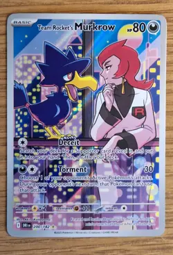 Pokemon TCG Team Rocket's Murkrow Destined Rivals 200/182 NM/Mint Condition - Image 1