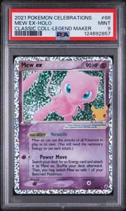 2021 POKEMON CELEBRATIONS CLASSIC COLLECTIONMEW EX-HOLO 88 | PSA 9 - Image 1