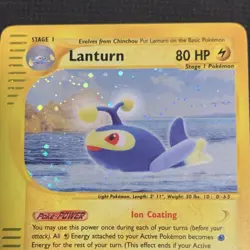 Pokemon Lanturn H15/H32 Aquapolis Holo Rare Stage 1 80 HP 2002 English - Image 2