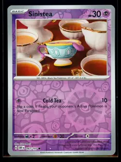 2023 Scarlet & Violet Series - Obsidian Flames Sinistea Reverse Holo #97 Pokemon - Image 1