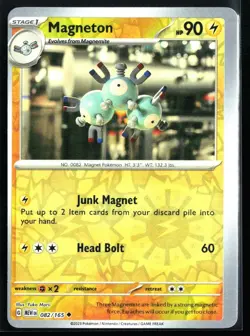 2023 Scarlet & Violet - 151 Magneton #82 Reverse Holo Pokemon Card - Image 1