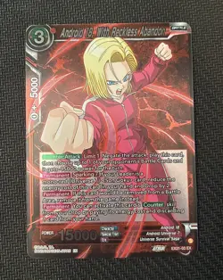 Android 18, With Reckless Abandon EX21-03 2022 Dragon Ball Super Card 5th Ann - Image 1