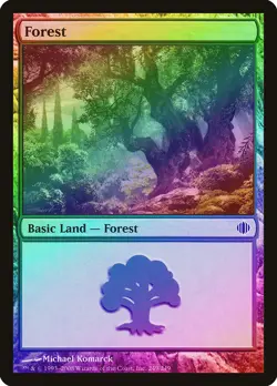Forest (249) FOIL Shards of Alara NM Basic Land MAGIC GATHERING CARD ABUGames - Image 1