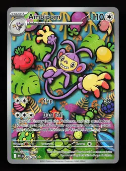 Ambipom 107/094 Illustration Rare Phantasmal Flames Pokemon Card - Image 1