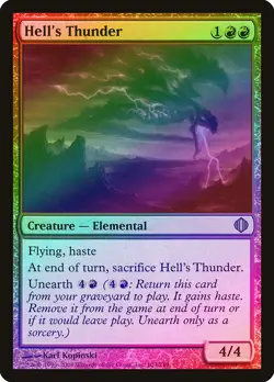 Hell's Thunder FOIL Shards of Alara PLD Red Rare MAGIC MTG CARD ABUGames - Image 1