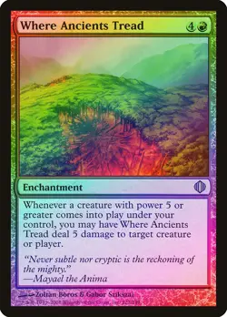 Where Ancients Tread FOIL Shards of Alara PLD Red Rare MAGIC CARD ABUGames - Image 1