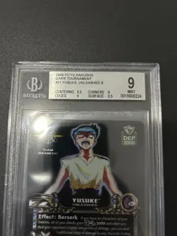 Yu Yu Hakusho Yusuke Unleashed BGS 9 Mint 2003 Dark Tournament Foil Card Score - Image 3