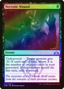 Necrotic Wound FOIL Guilds of Ravnica NM Black Uncommon MAGIC CARD ABUGames - Image 1