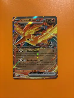 Pokemon TCG Team Rockets Moltres EX Holo Rare Card 31/182 NM Condition Stamped - Image 1