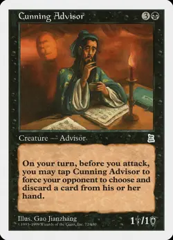 Cunning Advisor Portal Three Kingdoms HEAVILY PLD Black Uncommon CARD ABUGames - Image 1