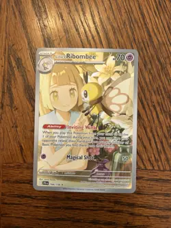 Pokemon TCG Lillie's Ribombee Card Journey Together Illustration, 164/159 - Image 1