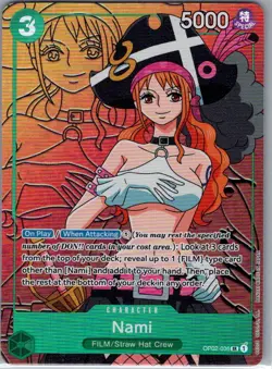 Nami (Alt Art) OP02-036 English Paramount War - One Piece Card - NM - Image 1
