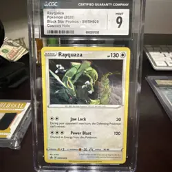 Rayquaza SWSH029 CGC 8 Mint SWSH: Black Star Promo Cards Cosmos Holo - Image 1