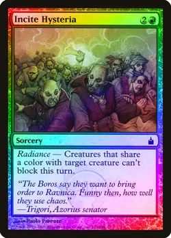 Incite Hysteria FOIL Ravnica: City of Guilds NM Red Common MAGIC CARD ABUGames - Image 1