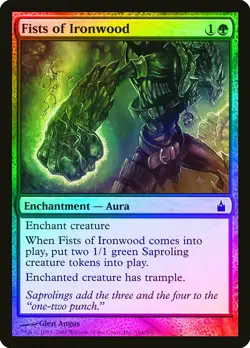 Fists of Ironwood FOIL Ravnica: City of Guilds NM Green Common CARD ABUGames - Image 1