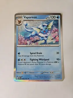 Vaporeon - 022/131 - Holo Rare - Prismatic Evolutions - Pokemon Card - Image 1