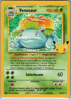 Venusaur 15/102 Holo Celebrations: Classic Collection - Pokemon Card - NM - Image 1