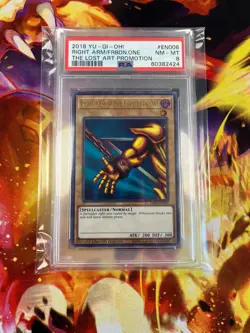 Yugioh Right Arm Of The Forbidden One LART-EN006 PSA 8 Graded Card - Image 1