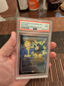 PSA 9 MTG - PIP - Sol Ring Mint SURGE FOIL Vault Boy Fallout - Image 1