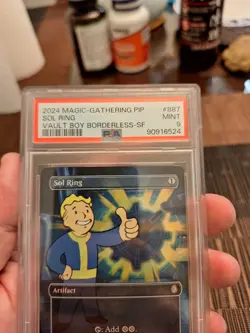 PSA 9 MTG - PIP - Sol Ring Mint SURGE FOIL Vault Boy Fallout - Image 3