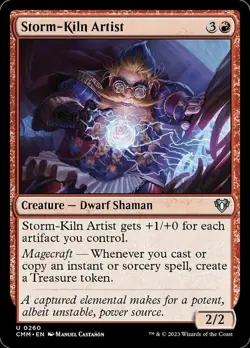 1 x Storm-Kiln Artist - Foil - Commander Masters - NM-Mint - MTG - Image 1