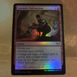Untimely Malfunction #161 (Foil) Duskmourn MTG NM - Image 1