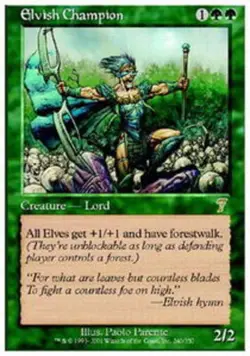 1 x Elvish Champion - 7th Edition - Heavy Play - MTG - Image 1