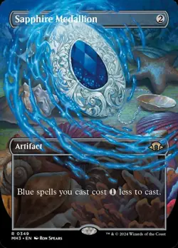 1 x Sapphire Medallion - Borderless - Modern Horizons 3 - NM-Mint - MTG - Image 1