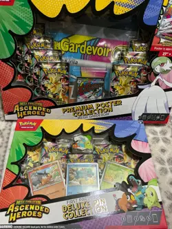 Pokemon Ascended Heroes Premium Poster & Pin Collection lot of 2! Factory Sealed - Image 1