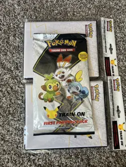 Pokemon TCG First Partner Pack - Galar 3 Jumbo Cards + 2 Booster Packs 820650809613 - Image 1