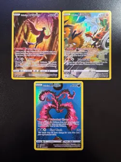 Pokemon TCG (Set of 3) Articuno SWSH282 Zapdos SWSH283 Moltres SWSH284 MINT - Image 1