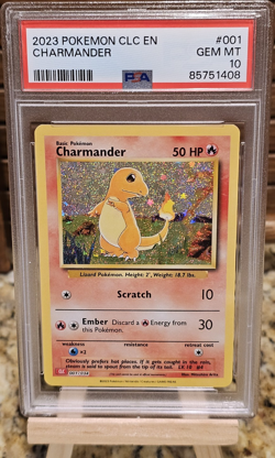 Pokemon Trading Card Game Classic Charmander 001/034 Holo PSA 10 GEM MT EN Basic - Image 1