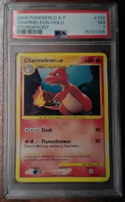 2008 Pokemon Stormfront Charmeleon Secret Rare Holo #102/100 PSA 7 NM DP Vintage - Image 1