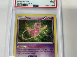 Pokemon 2016 Mew 29/124 Holo Fates Collide PSA 9 - Image 3