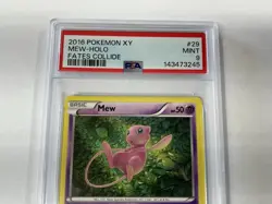 Pokemon 2016 Mew 29/124 Holo Fates Collide PSA 9 - Image 4